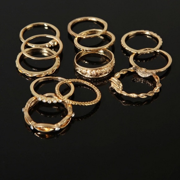 🔺SALE🔺Delicate Boho Set of 12 Rings LOW PRICE - Picture 7 of 8